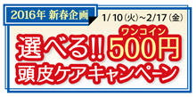 2017.01 選べる！500円（ワンコイン）頭皮ケア キャンペーン