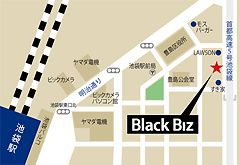 ブラックビズ池袋店の地図